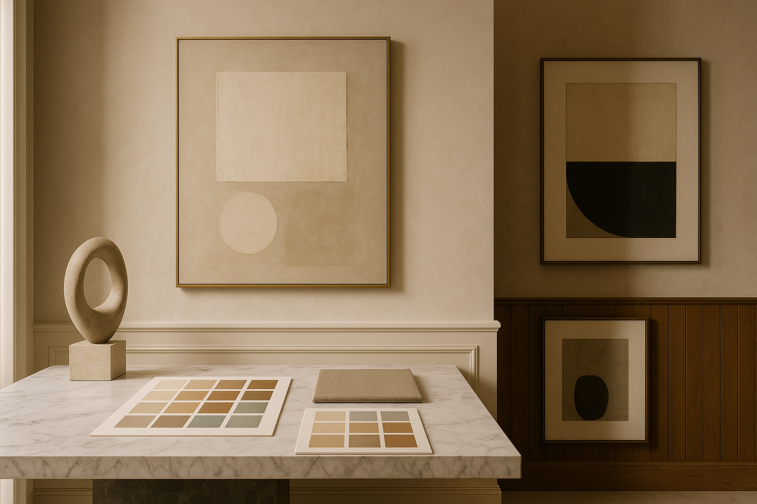 Art curation in luxury interior design